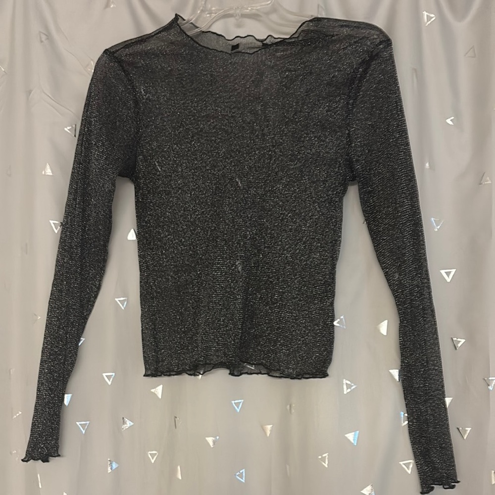 The Great China Wall Black Fitted Long Sleeve Blouse